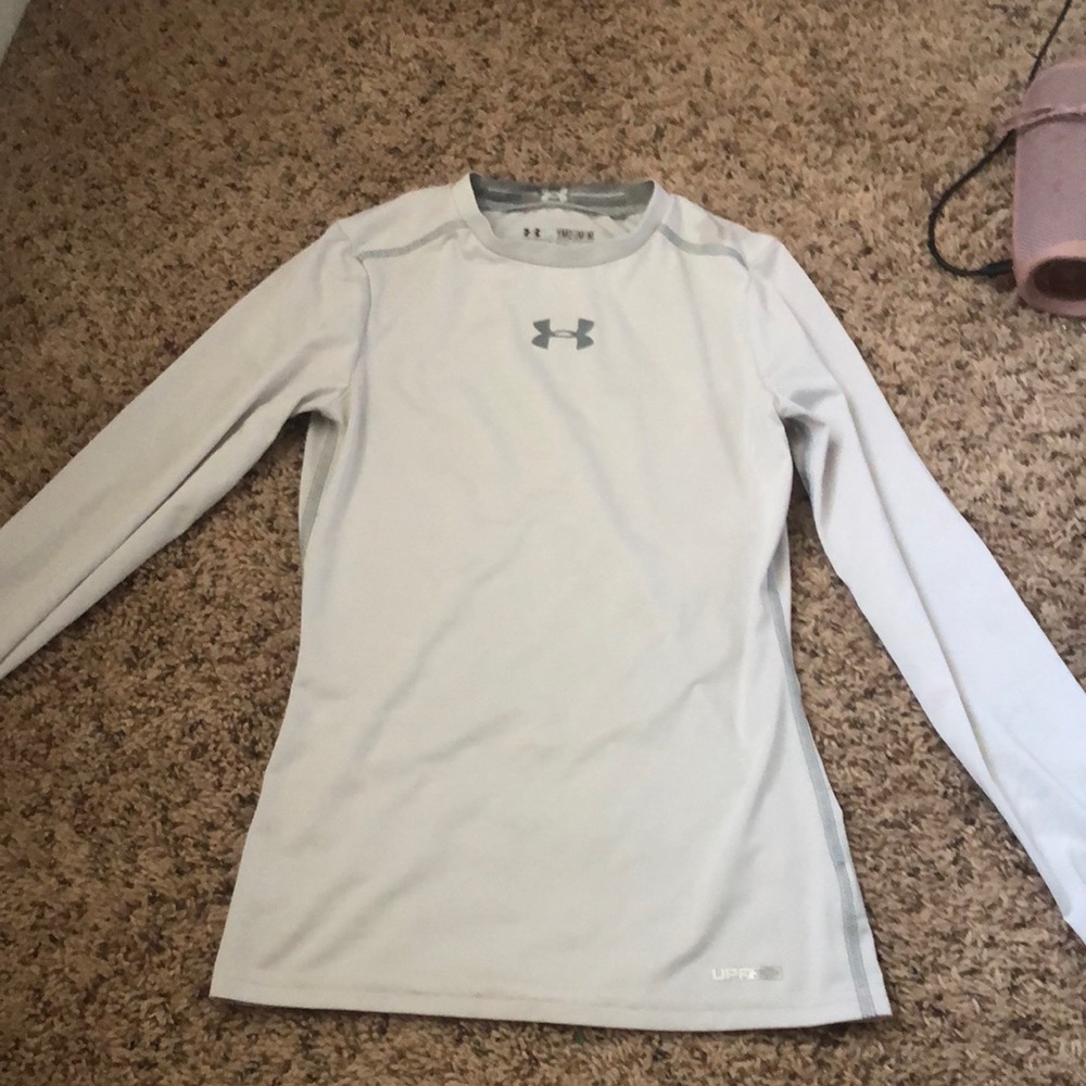 White under Amour undershirt - fits XS